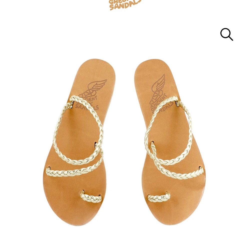 Ancient Greek Sandals Brand with Metallic Straps